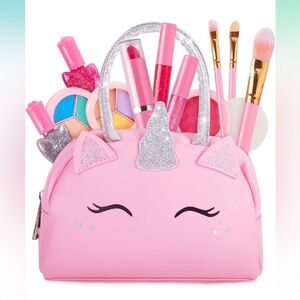 Pink Unicorn Makeup Bag for Kids
